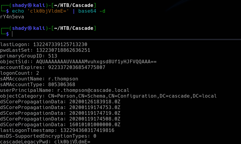 r.thompson legacy password decoded